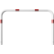 Hoop of steel tube |  60 x 2,5 mm | without cross bar | for casting in concrete | total width: 1500 mm | total height: 1000 mm | hot-dip galvanized and white coatedwith red reflecting stripes